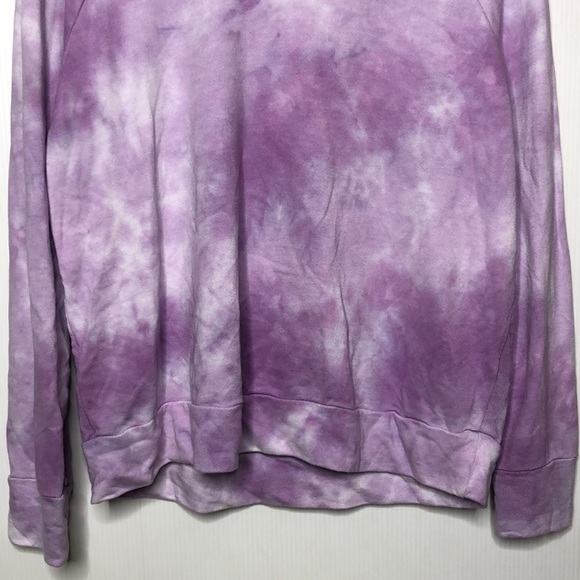 Sundry Lilac Tie Dye Crew Neck Pullover Sweatshirt 2 Medium / 3 Large NEW - Picture 5 of 12